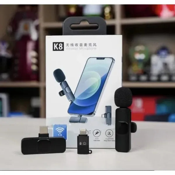 K8 Wireless Bluetooth Microphone (RT) 3in1 type c, android and iphone