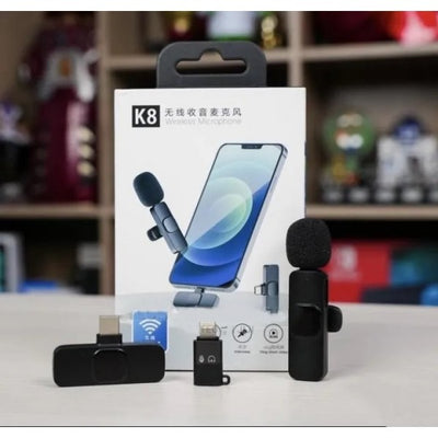 K8 Wireless Bluetooth Microphone (RT) 3in1 type c, android and iphone
