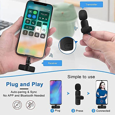 K8 Wireless Bluetooth Microphone (RT) 3in1 type c, android and iphone