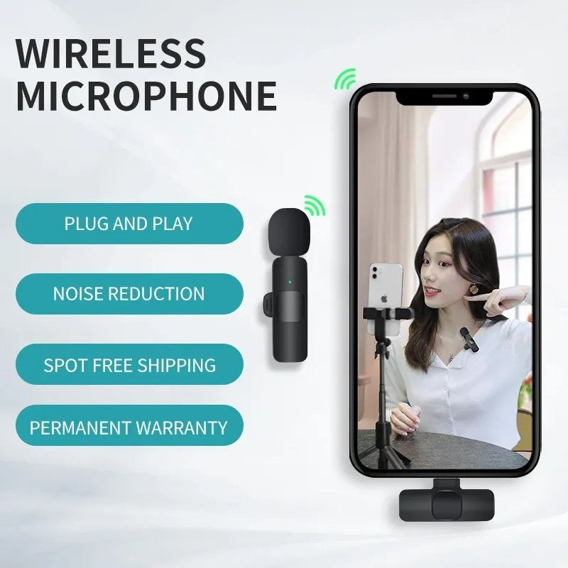 K8 Wireless Bluetooth Microphone (RT) 3in1 type c, android and iphone