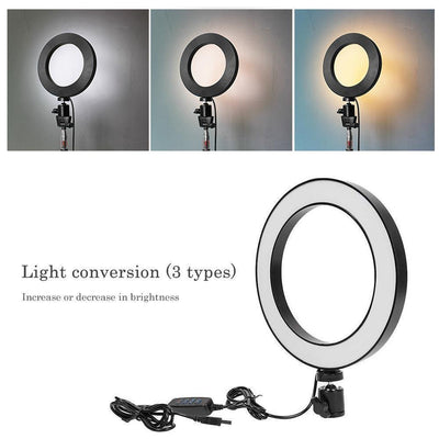 26cm Ring Light With Mobile Holder With 7Feet Tripod Stand in Three Different Mode Light